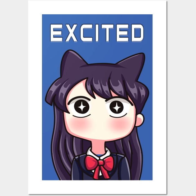 Komi Can't Communicate - Excited Wall Art by Dokey4Artist